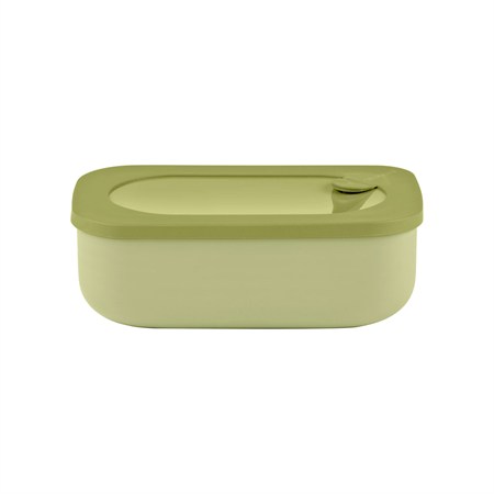 lunch box rettangolare con contenitore verde avocado
